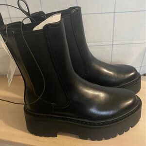 H&M Sleek Black Combat Boots